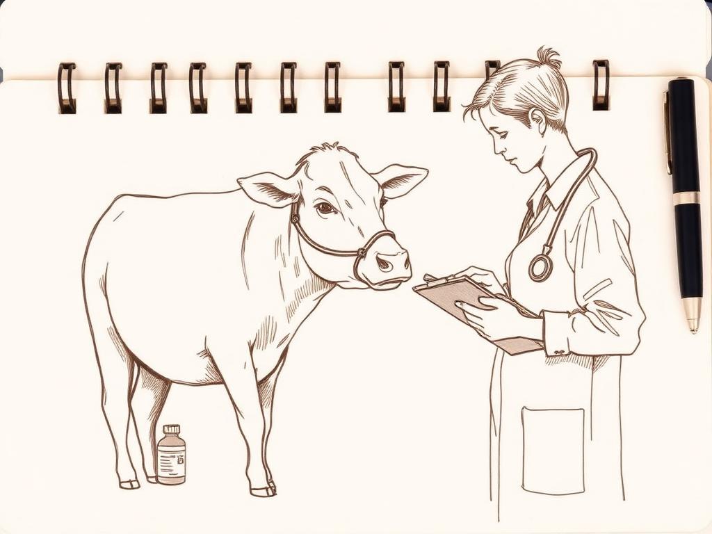 Hand-drawn field sketch for Health & vet