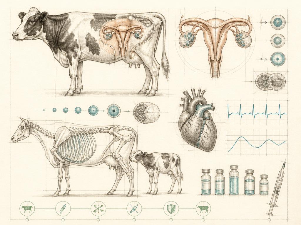 Hand-drawn scientific sketch for Reproduction & health