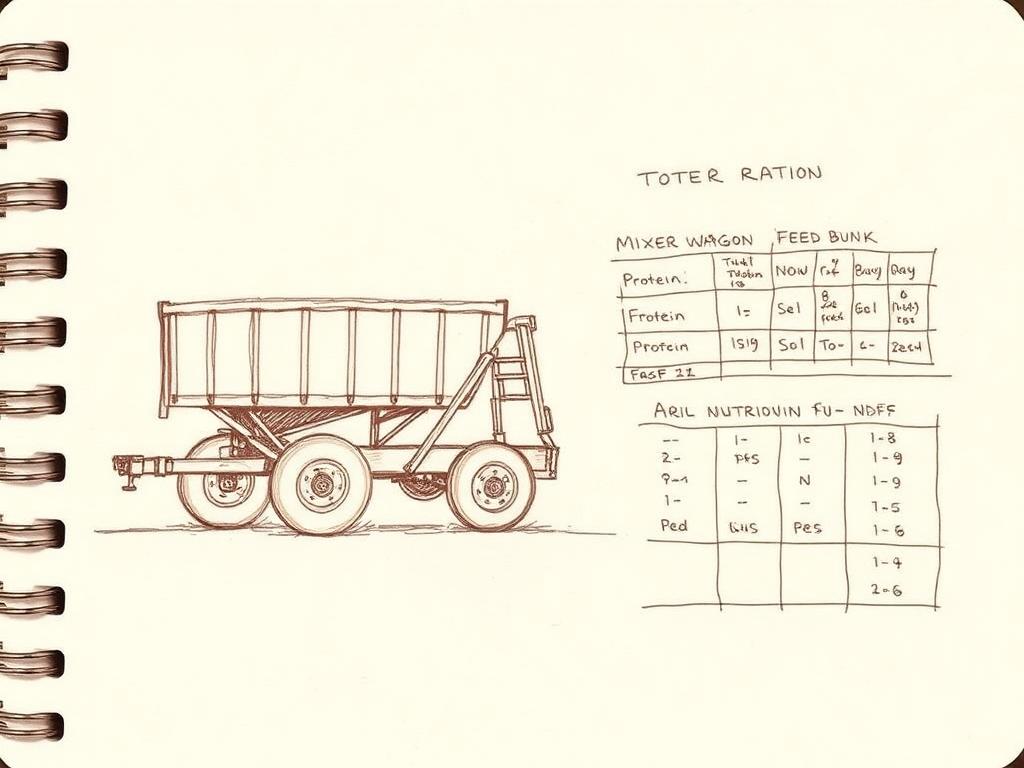 Hand-drawn field sketch for Feed & nutrition