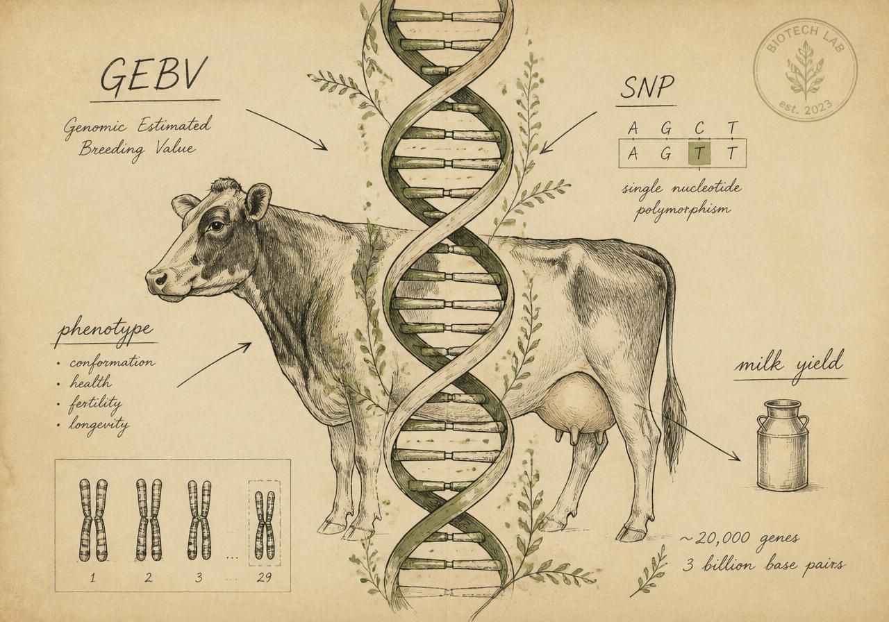 Hand-drawn genomics and GEBV sketch
